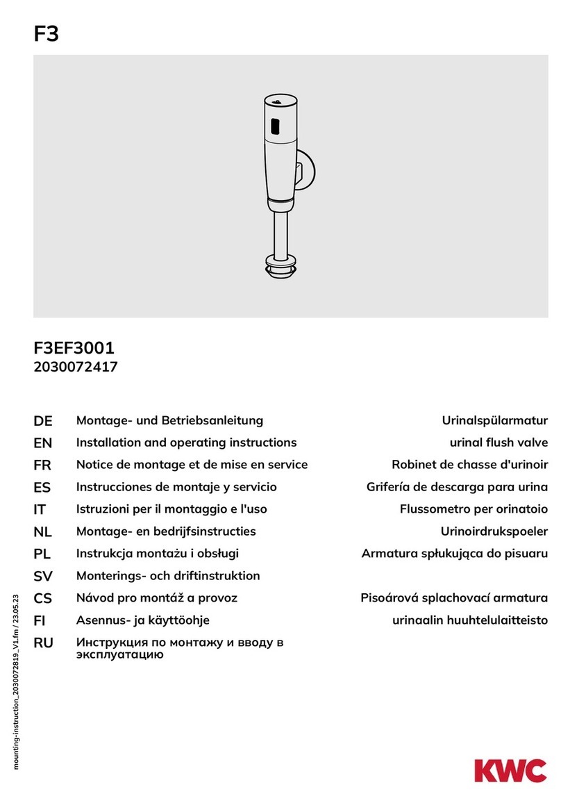 KWC F3 F3E Installation and operating instructions