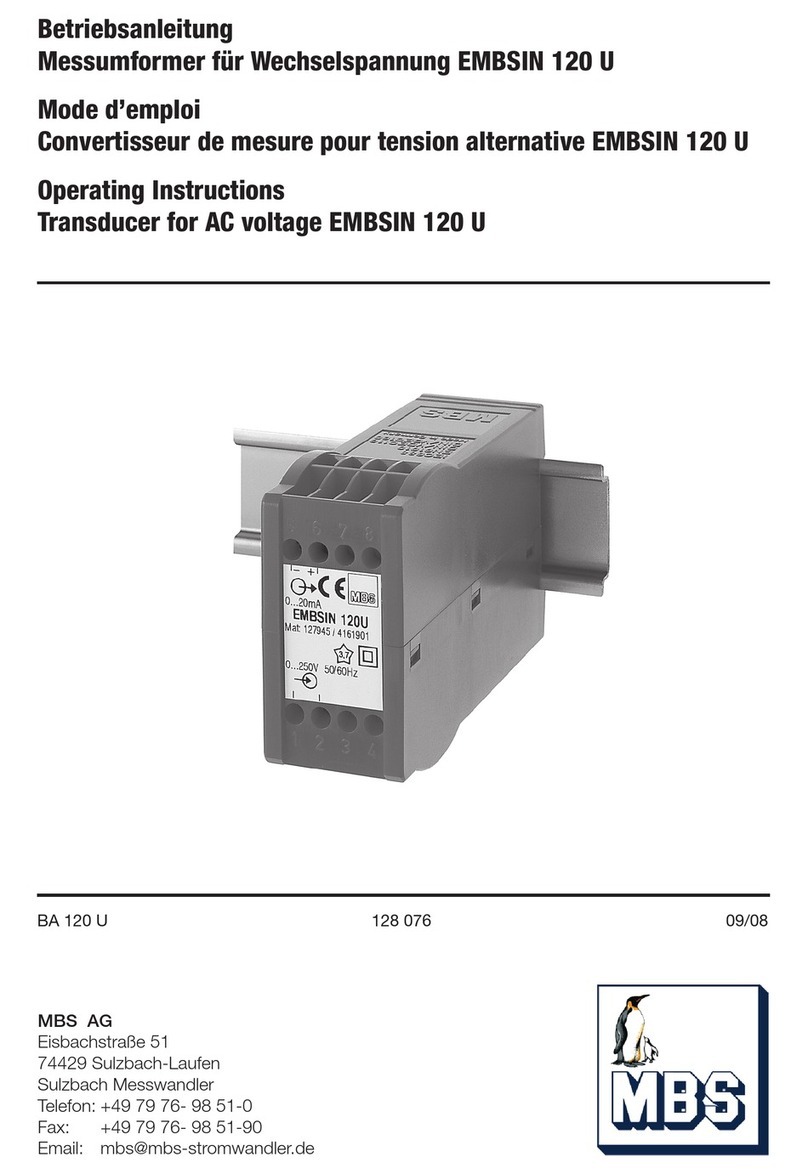 MBS EMBSIN 120 U operating instructions