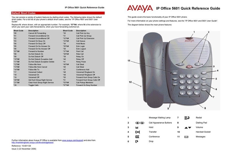 Avaya 5601 User manual