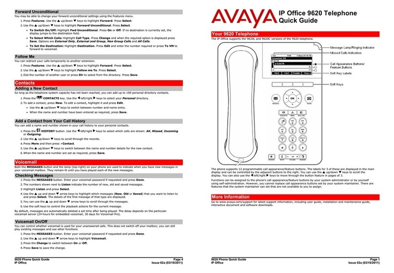Avaya IP Office 9620 User manual