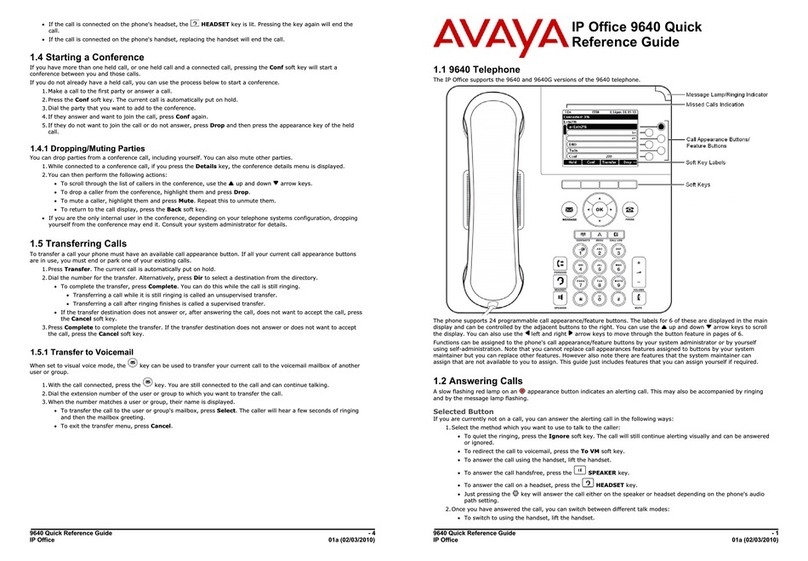 Avaya IP Office 9640 User manual