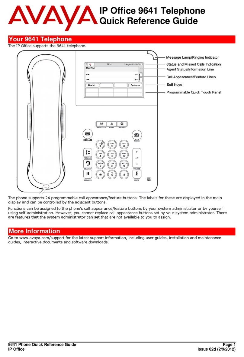 Avaya IP Office 9641 User manual