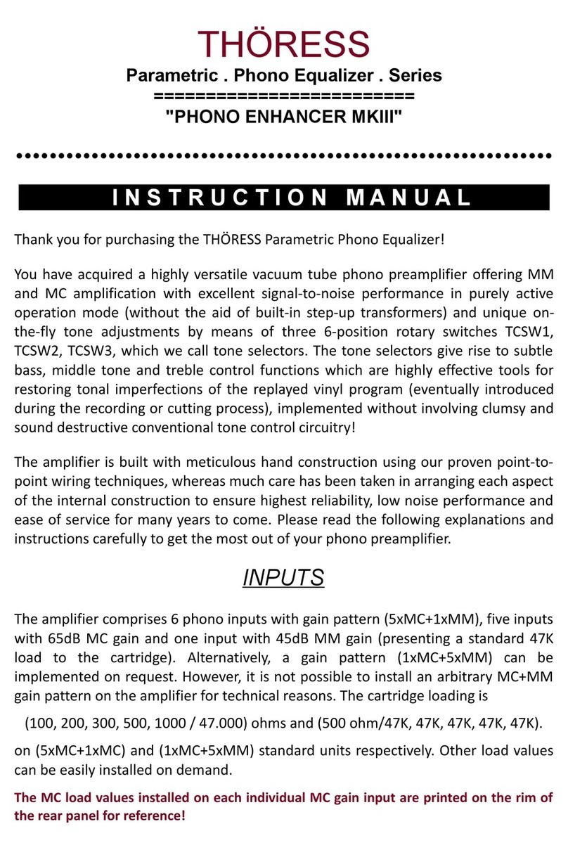THÖRESS PHONO ENHANCER MKIII instruction manual