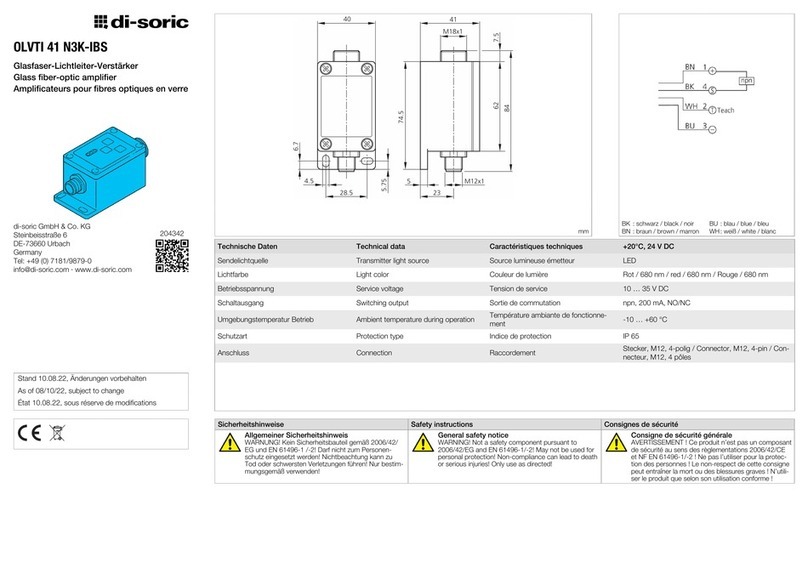 Di-soric OLVTI 41 N3K-IBS User manual
