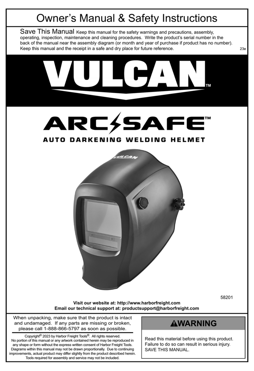 Vulcan-Hart ARCSAFE 58201 Assembly instructions