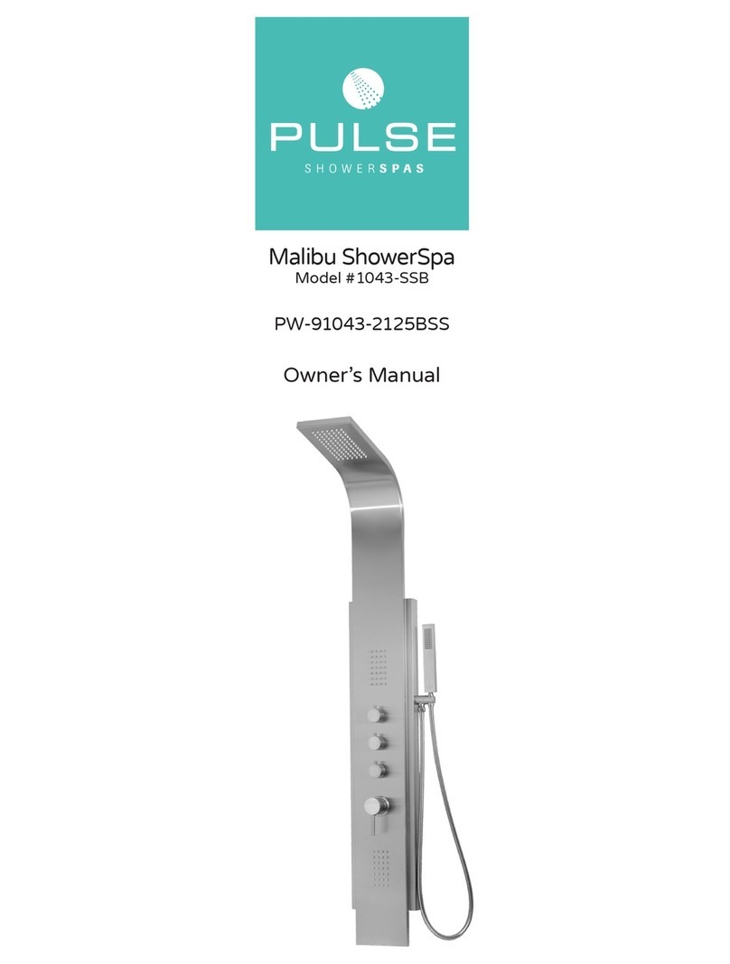 Pulse Shower Spas Malibu ShowerSpa 1043-SSB owner's manual