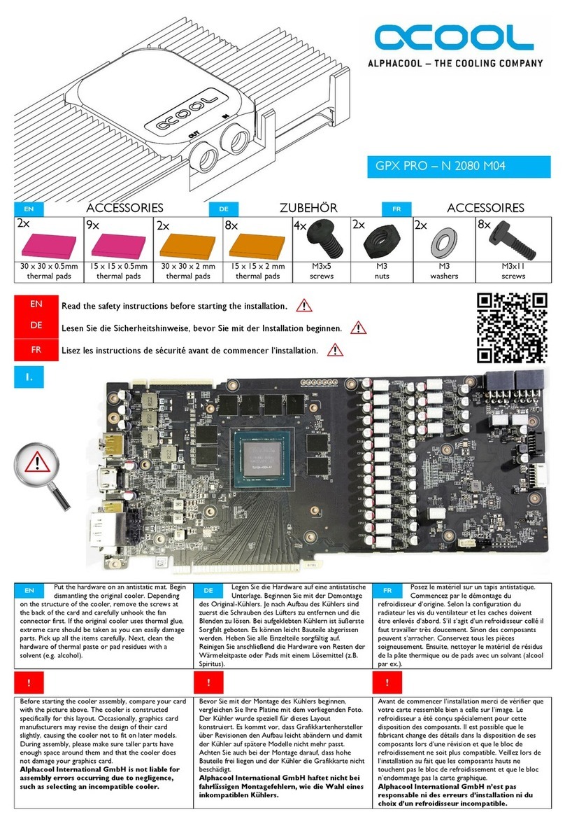 Alphacool GPX PRO - N 2080 M04 User manual