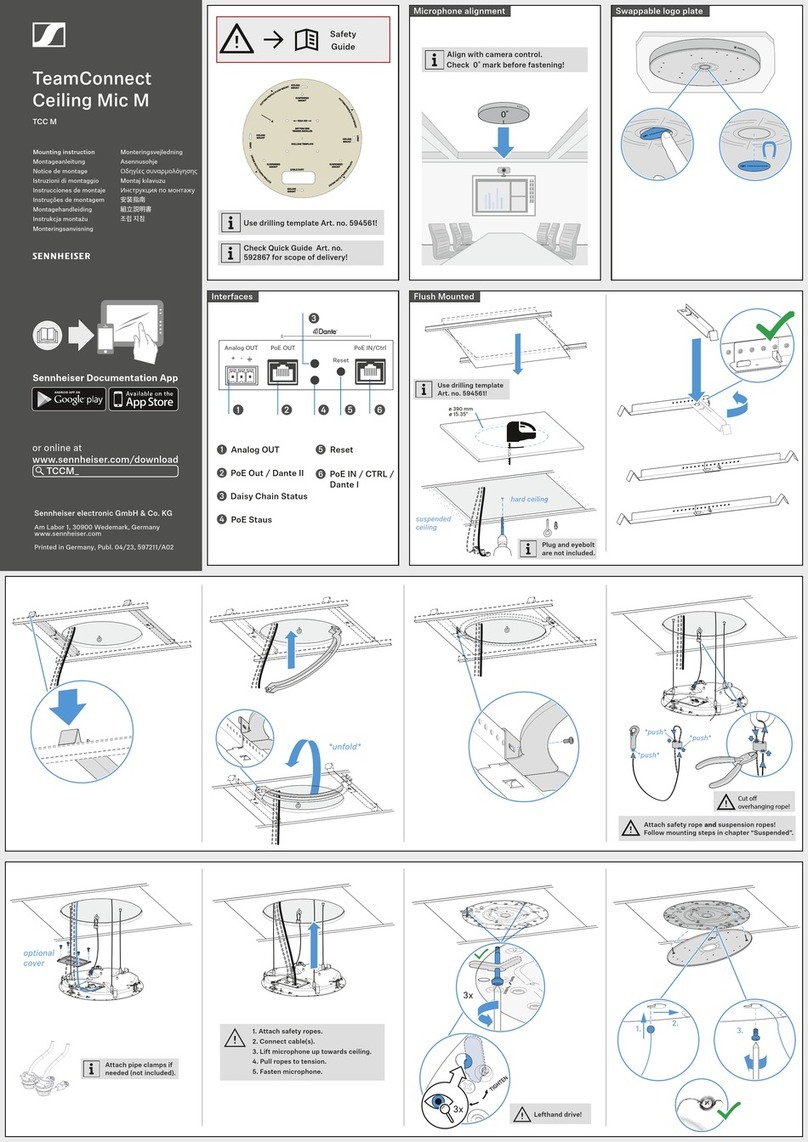 Sennheiser TeamConnect Ceiling Mic M User guide Sennheiser TeamConnect Ceiling Mic M User guide