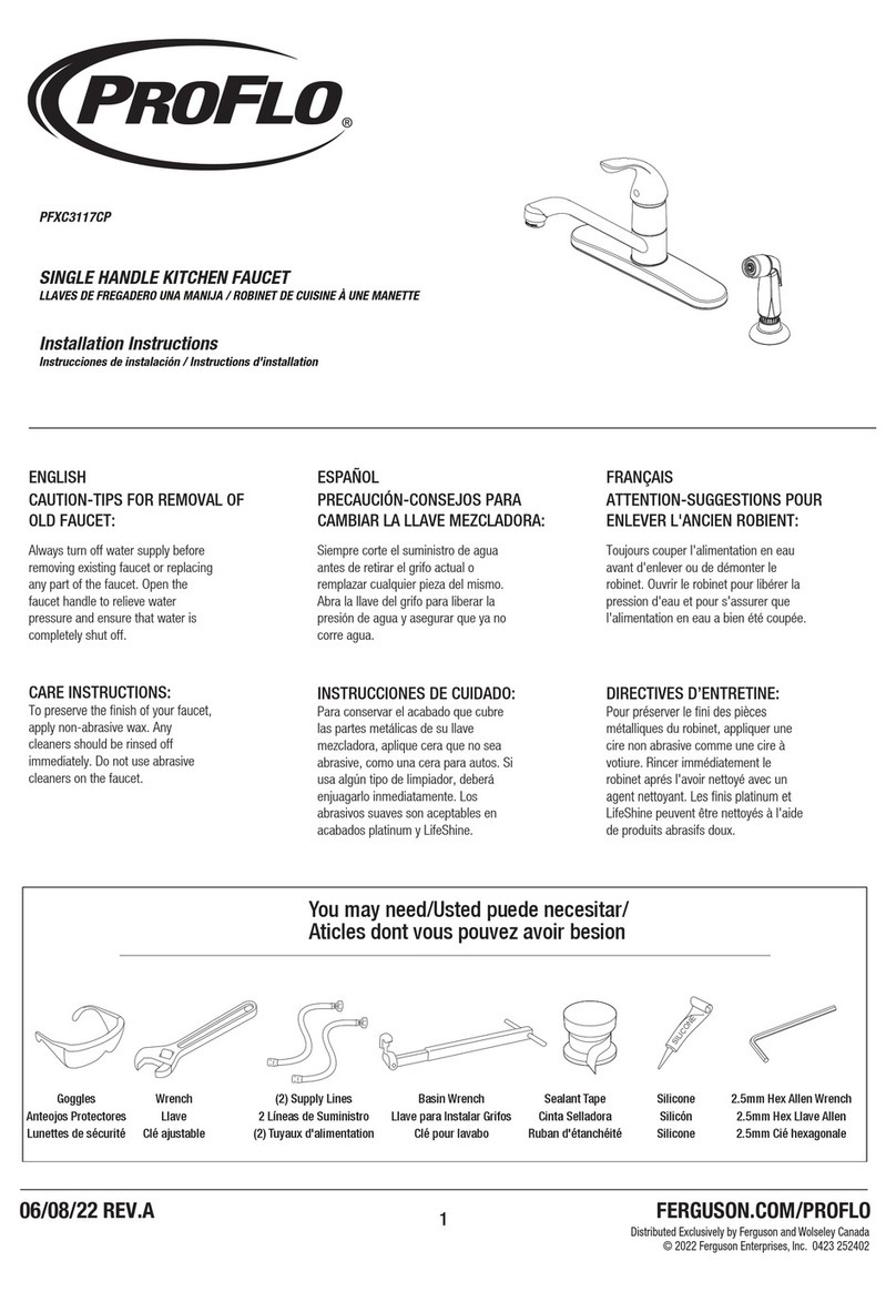 ProFlo PFXC3117CP installation instructions ProFlo PFXC3117CP installation instructions