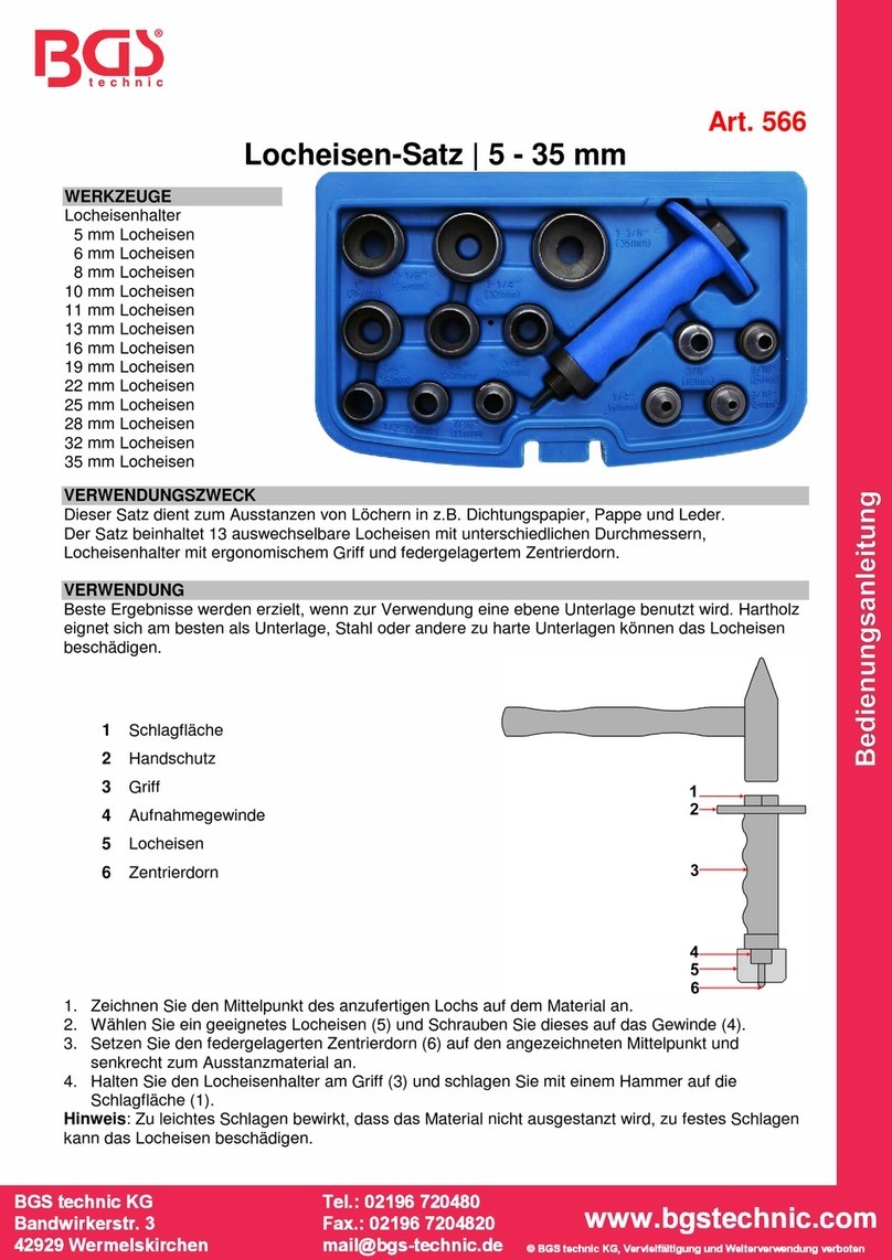 BGS technic 566 User manual