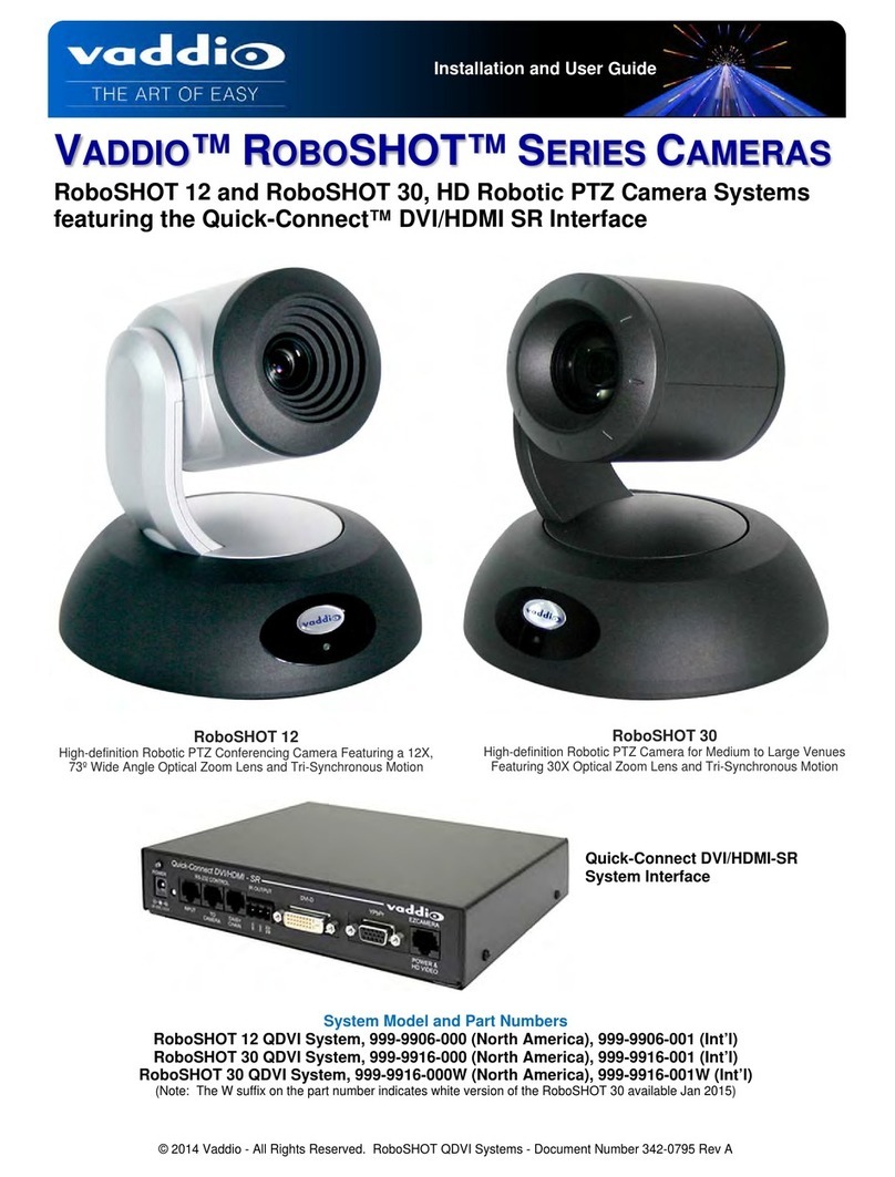 VADDIO ROBOSHOT12 Installation and user guide
