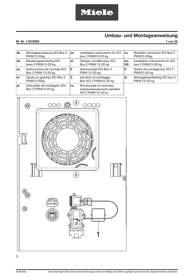 Miele XCI box 2 installation instructions