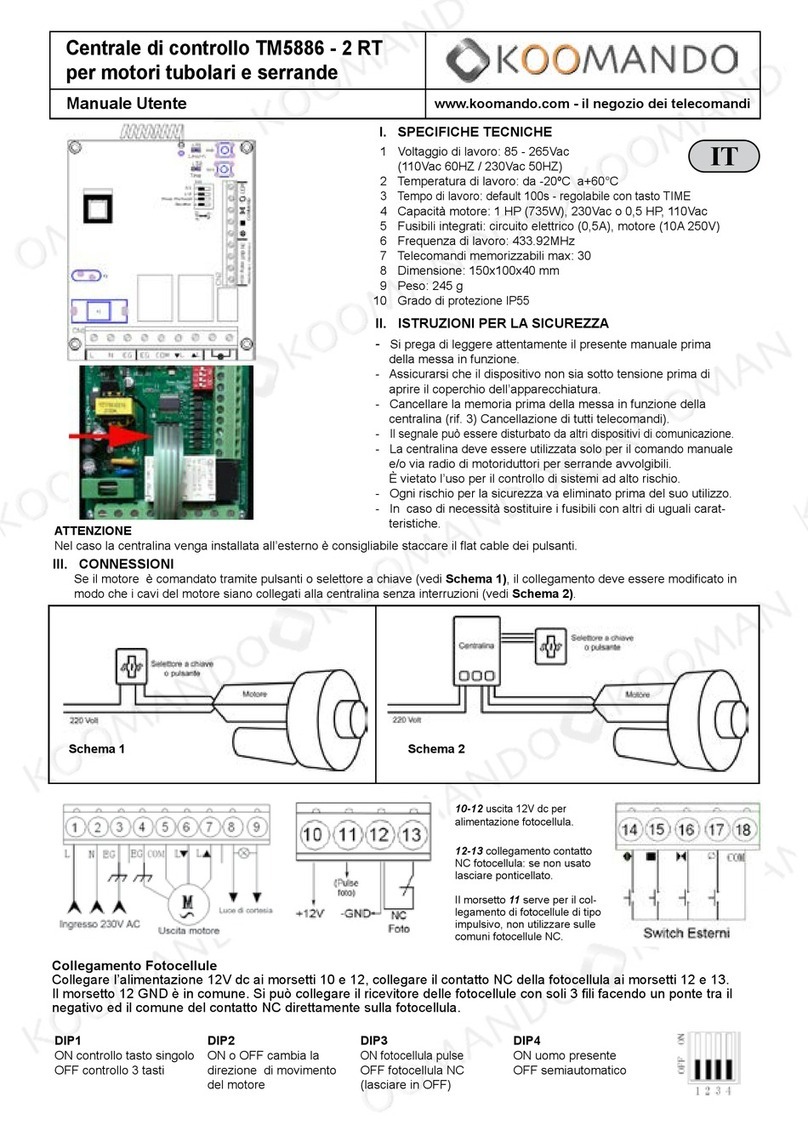 KOOMANDO TM5886 user manual