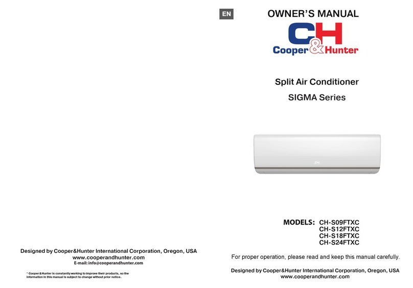 Cooper & Hunter SIGMA Series User manual Cooper & Hunter SIGMA Series User manual
