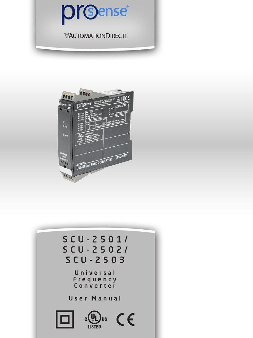 AutomationDirect prosense SCU-2501 user manual