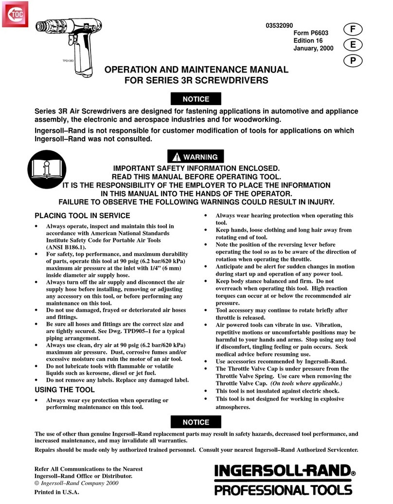 Ingersoll-Rand 3R Series Operation and maintenance manual