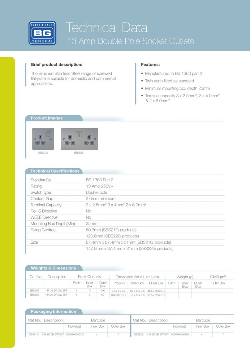 British General SBS21G Technical data