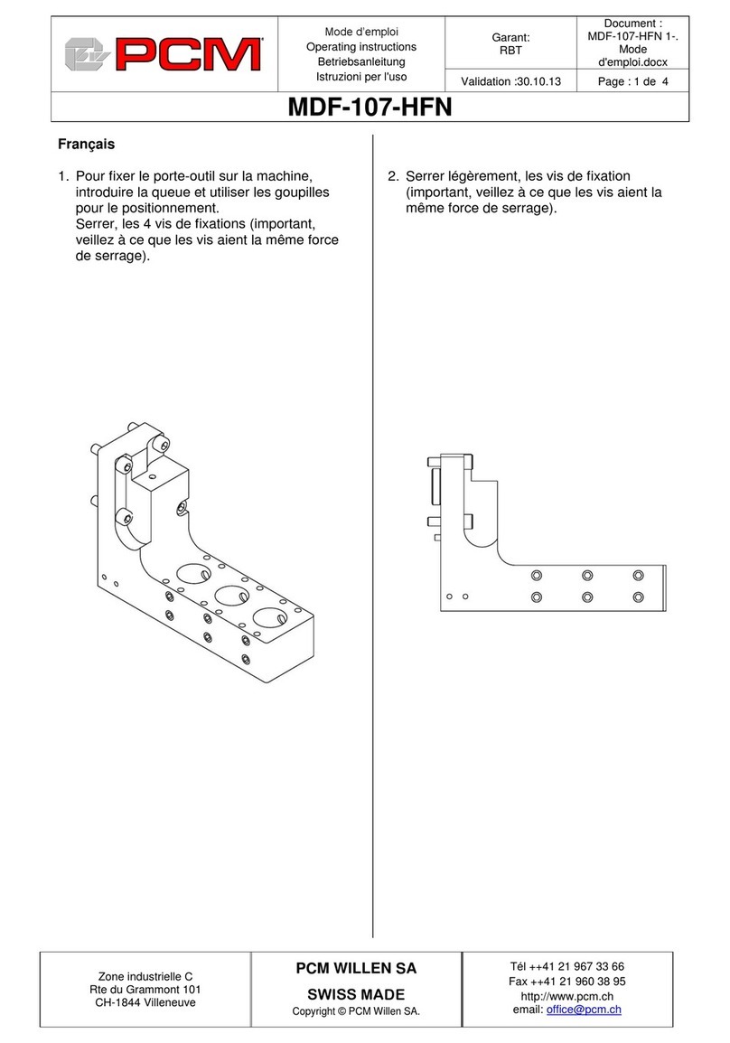 PCM MDF-107-HFN operating instructions