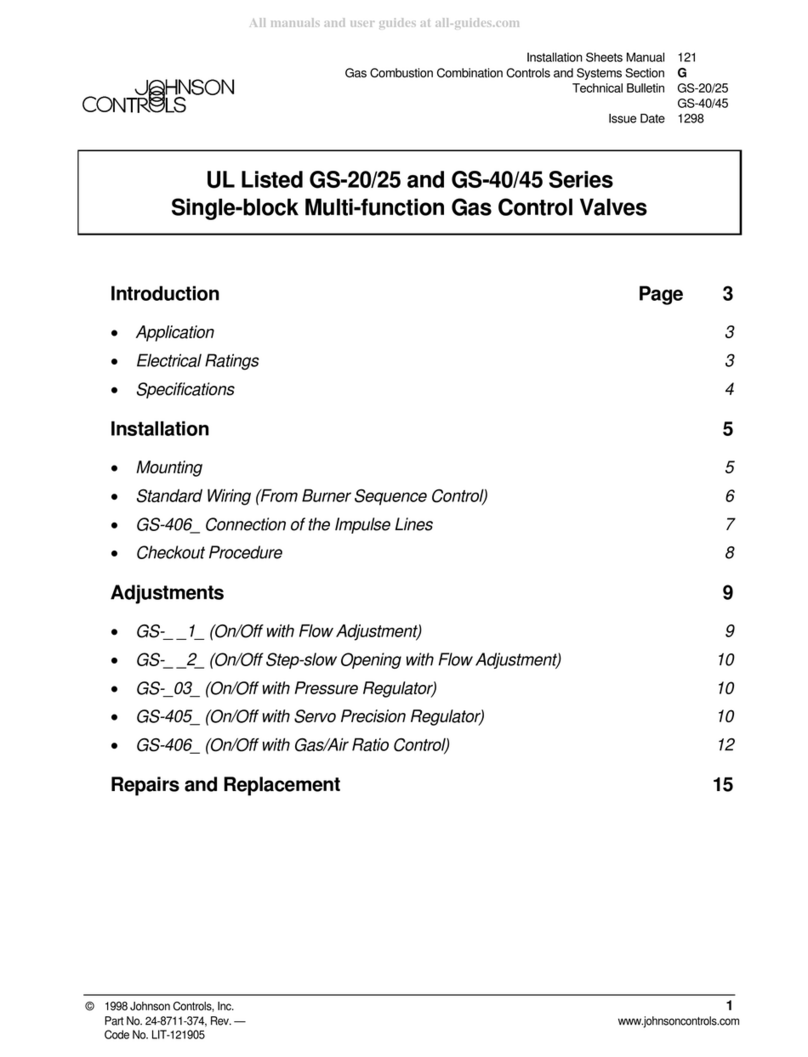 Johnson Controls GS Series User manual