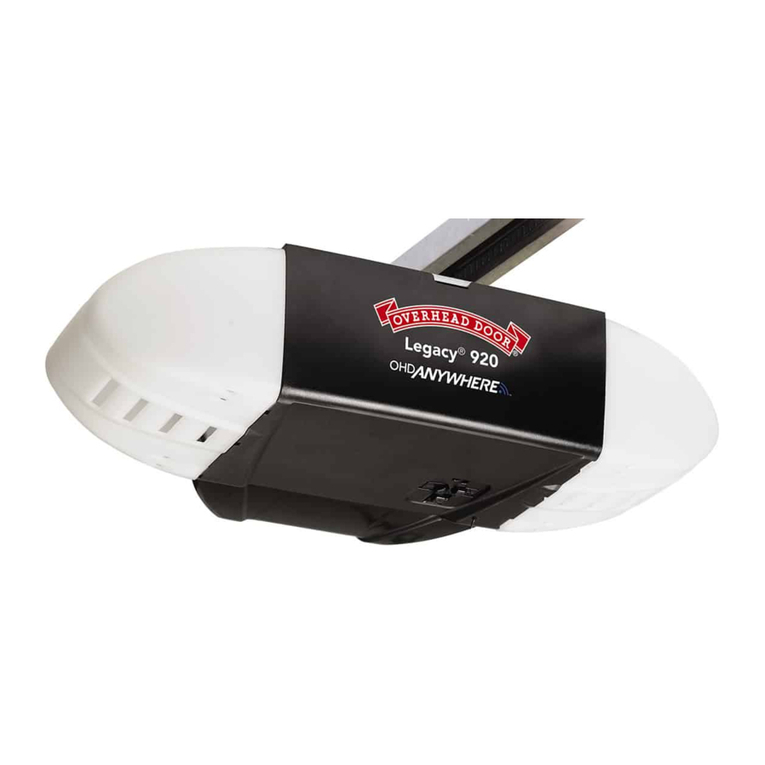 Overhead door Legacy 920 User manual