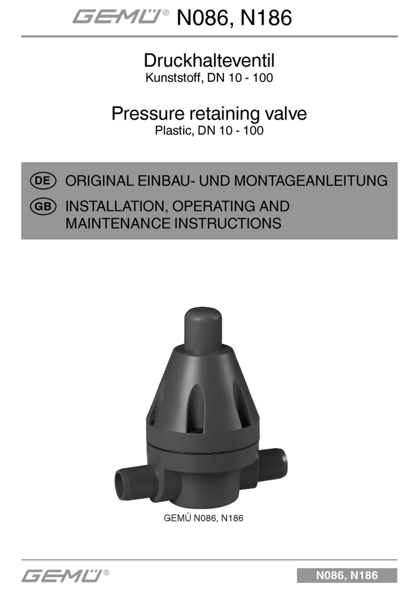 GEM N086 Installation, Operating and Maintenance Instructions for the Installer and the User
