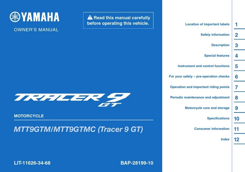 Yamaha Tracer 9 GT 2021 User manual Yamaha Tracer 9 GT 2021 User manual