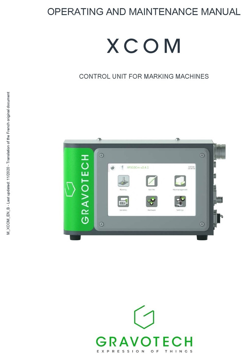 Gravotech XCOM Operating and maintenance manual Gravotech XCOM Operating and maintenance manual