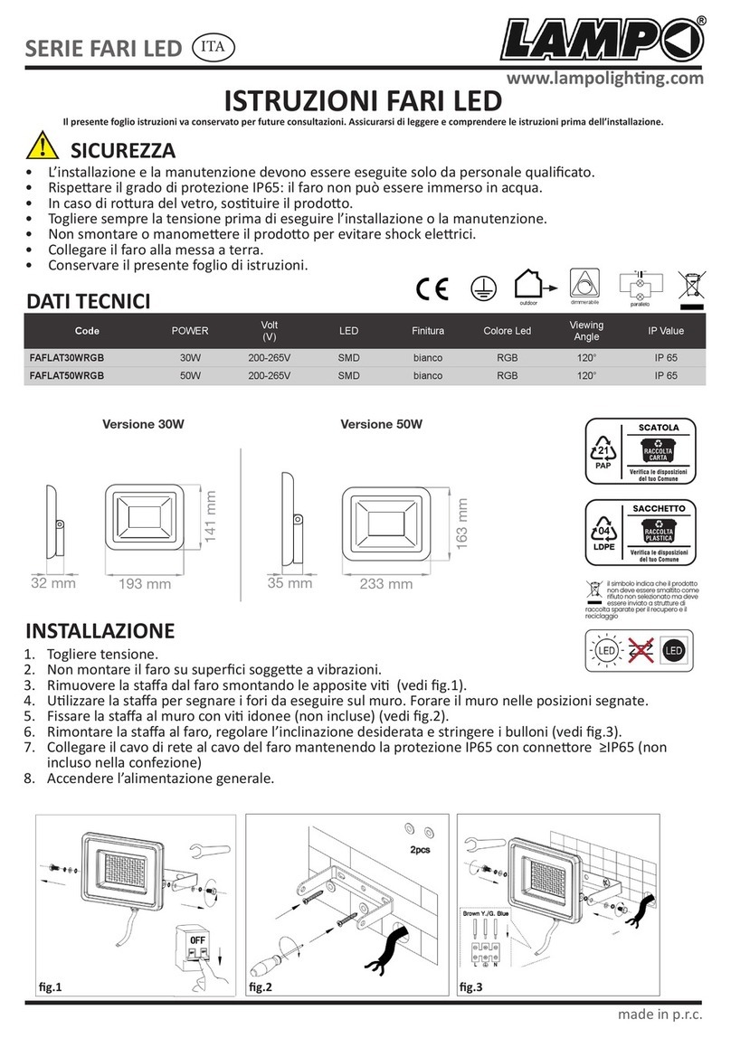 Lampo FAFLAT30WRGB instructions