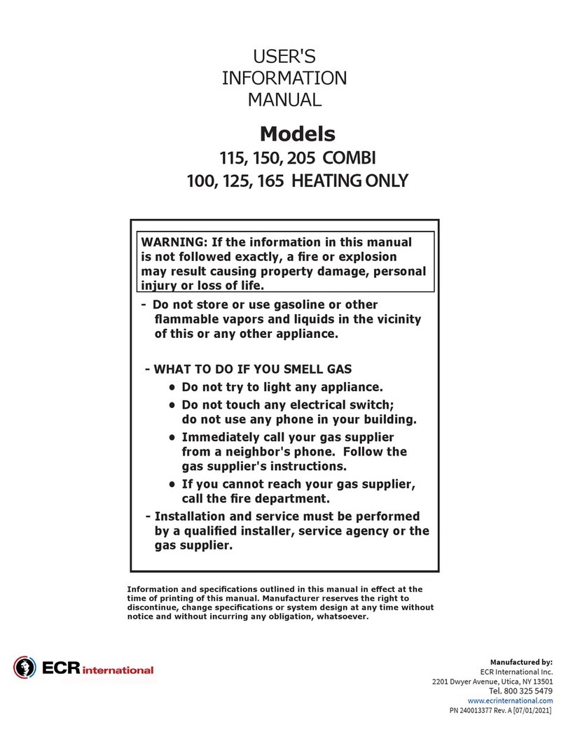 ECR International COMBI 150 User's information manual