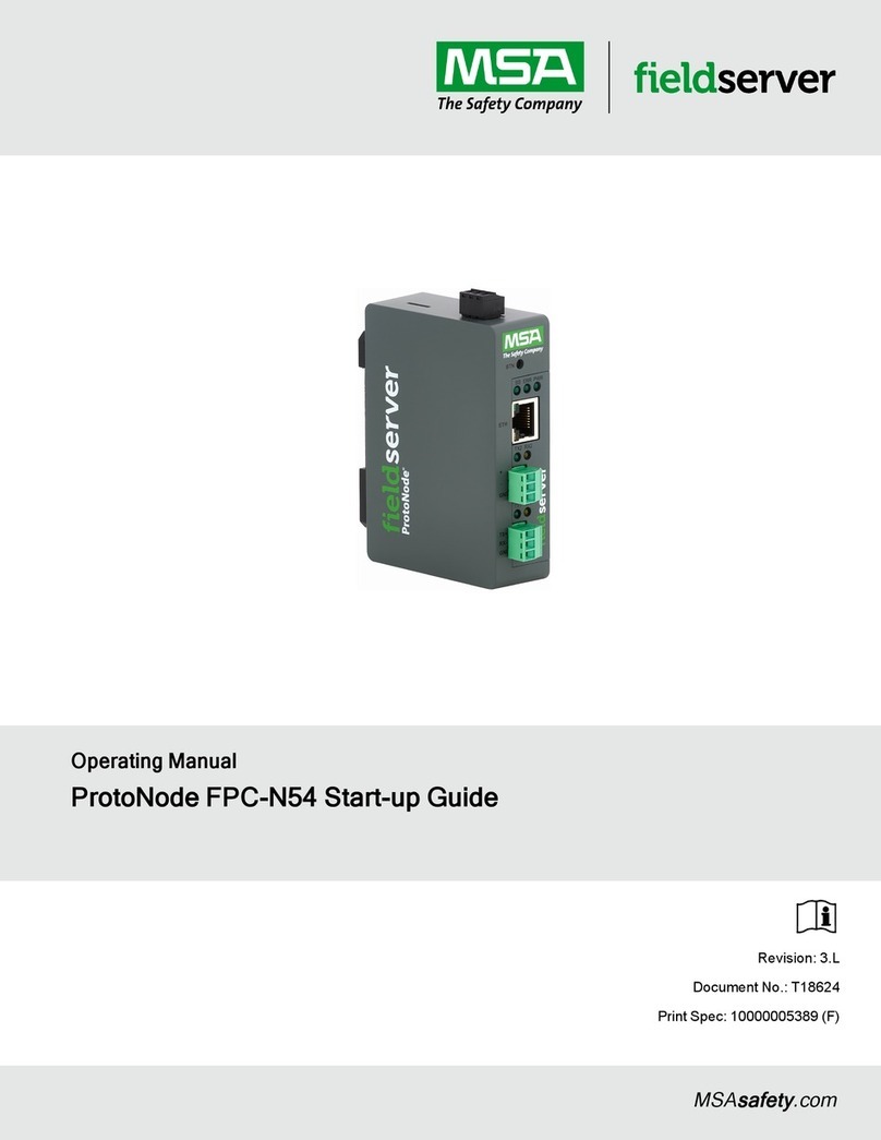 MSA fieldserver ProtoNode FPC-N54 Startup guide