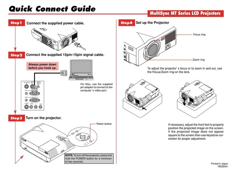 NEC MultiSync MT840 Assembly instructions