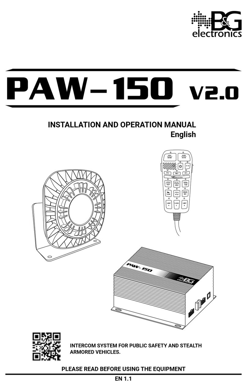 B&G electronics PAW-150 User manual