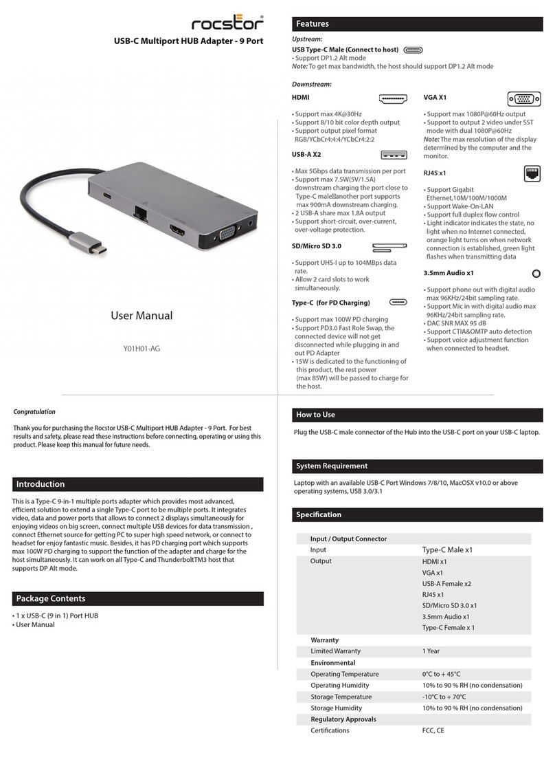 Rocstor Y01H01-AG user manual