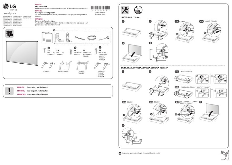 LG 70UK6190PUB Quick start guide