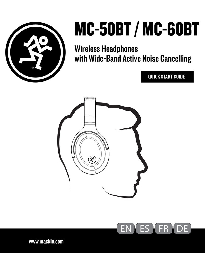 Mackie MC-50BT quick start guide