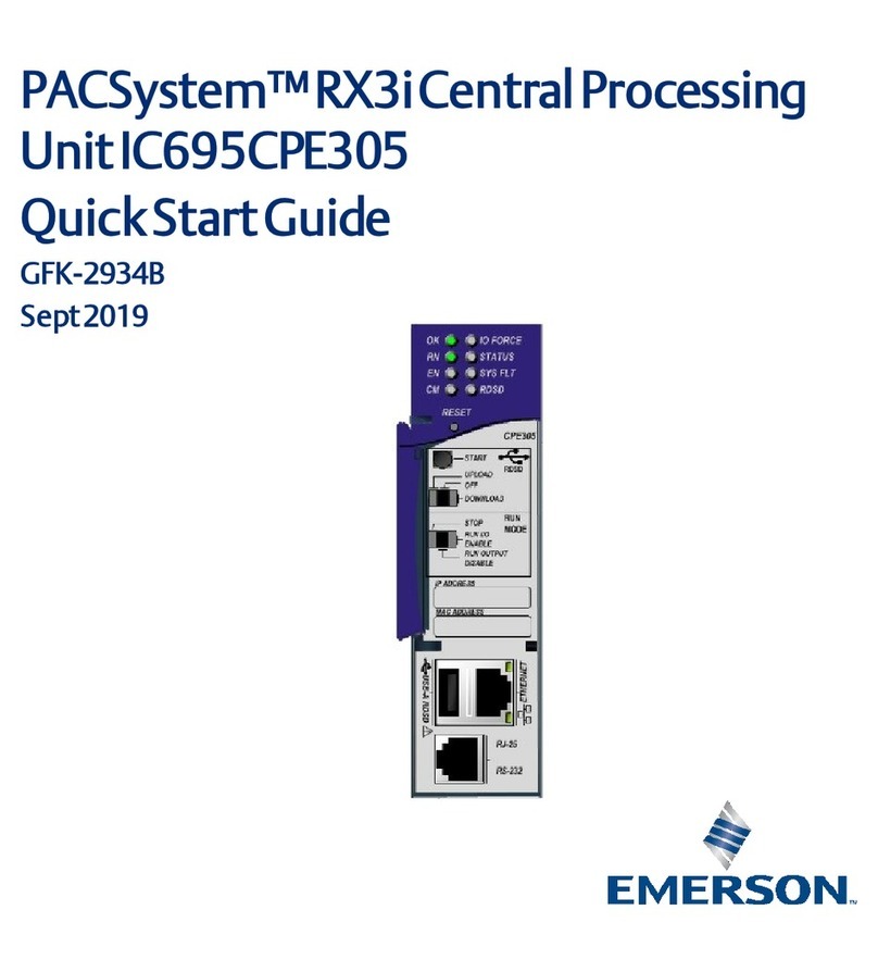 Emerson PACSystem RX3i quick start guide