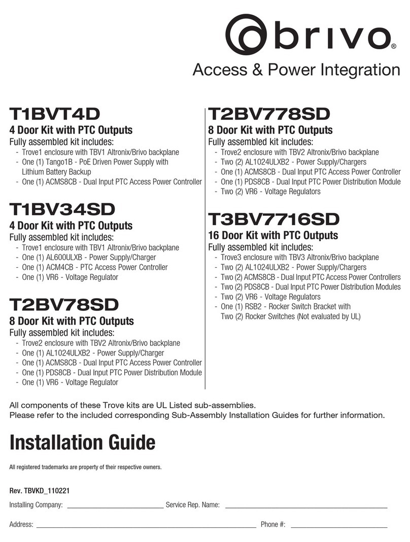 Brivo T1BVT4D installation guide