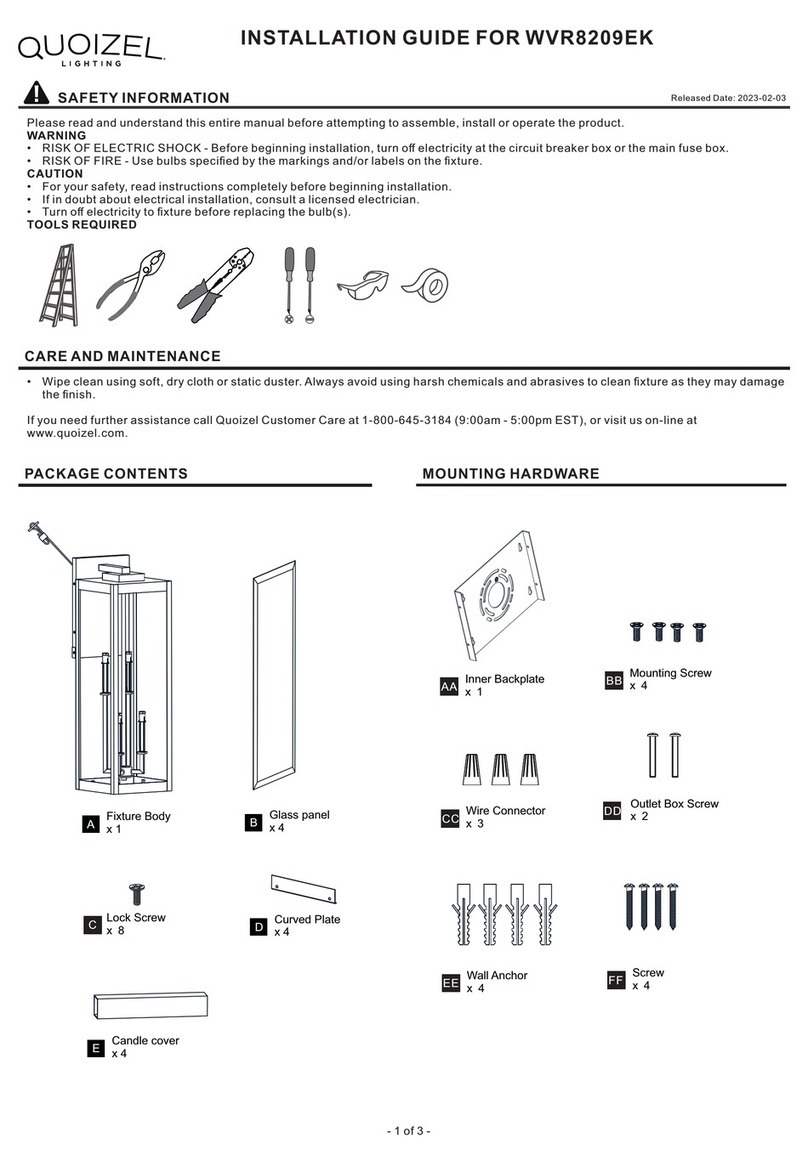 Quoizel WVR8209EK User manual