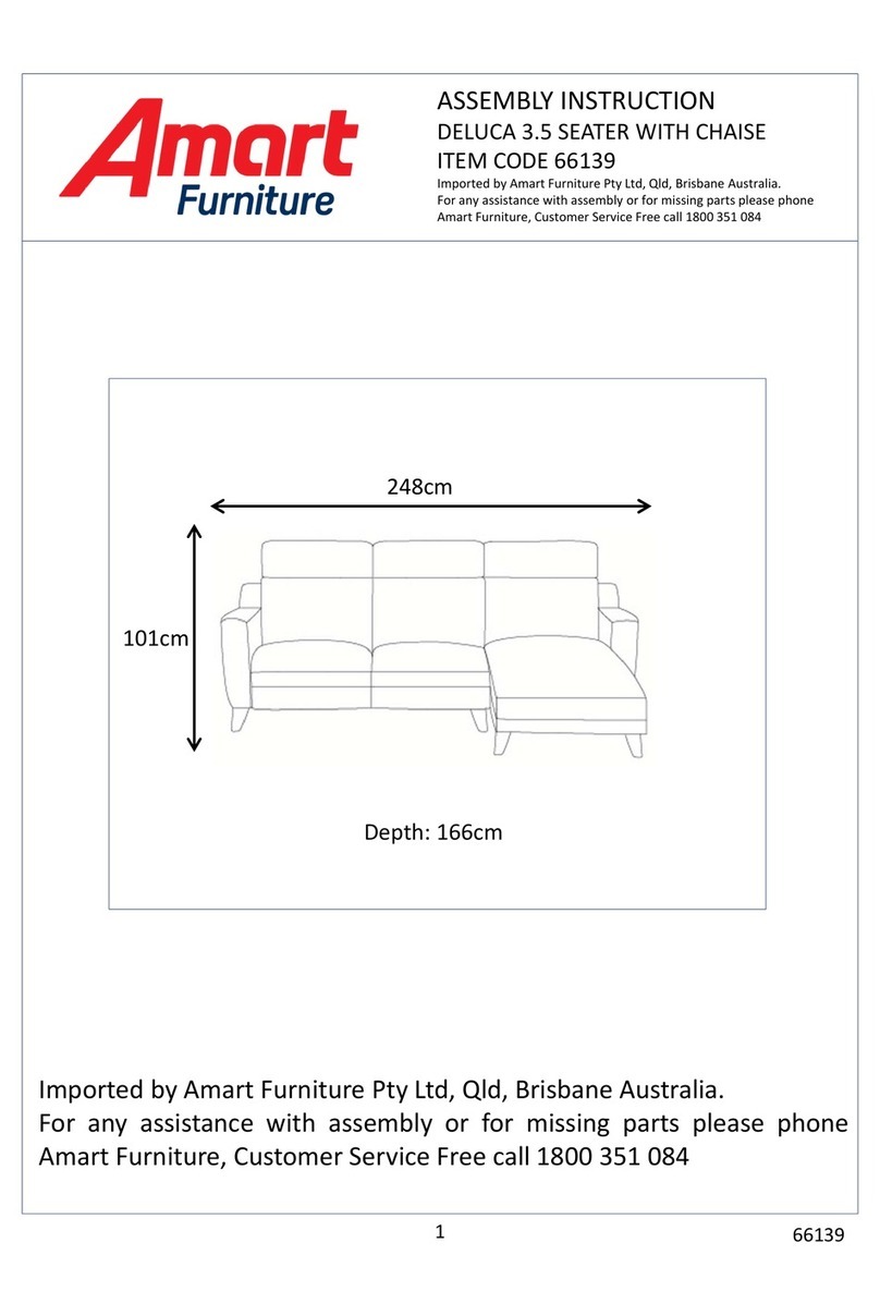 Amart Furniture DELUCA 66139 Assembly instruction