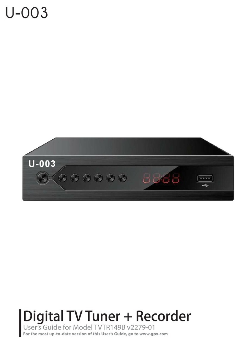 GPX U-003 TVTR149B v2279-01 User manual