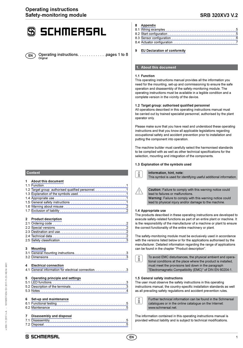 schmersal SRB 320XV3 V.2 operating instructions
