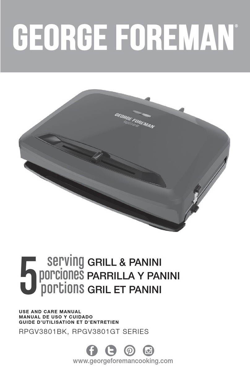 George Foreman RPGV3801GT Series User manual