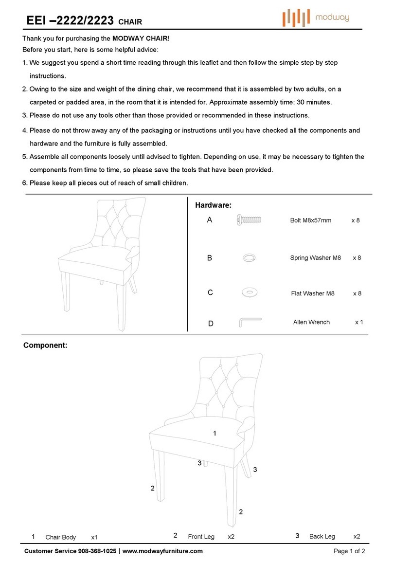 modway Regent EEI-2222 Assembly instruction