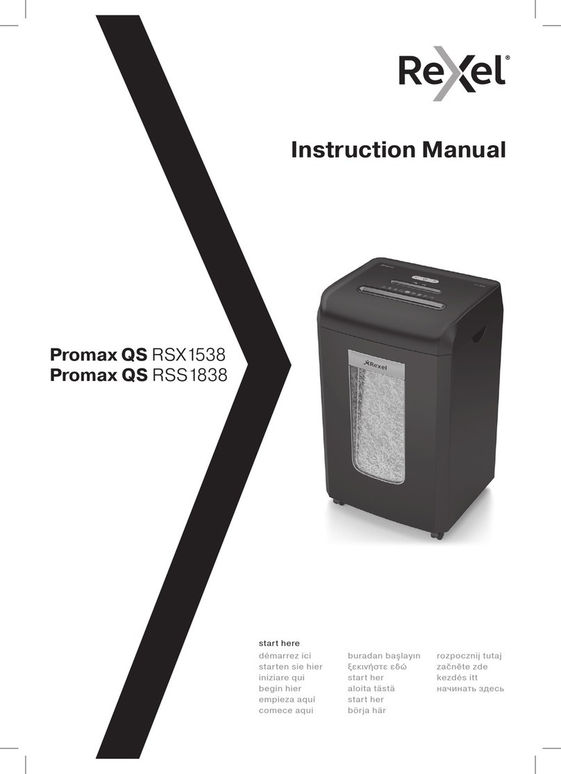 Rexel Promax QS RSS1838 instruction manual