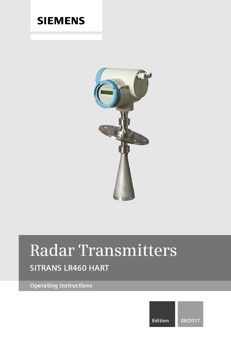 Siemens sitrans lr 460 User manual Siemens sitrans lr 460 User manual