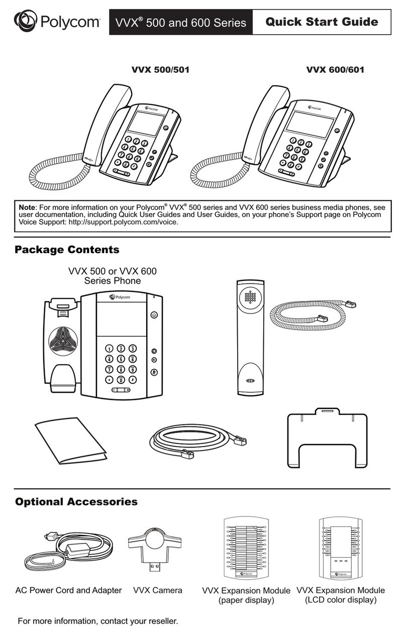 Polycom VVX 500 series quick start guide