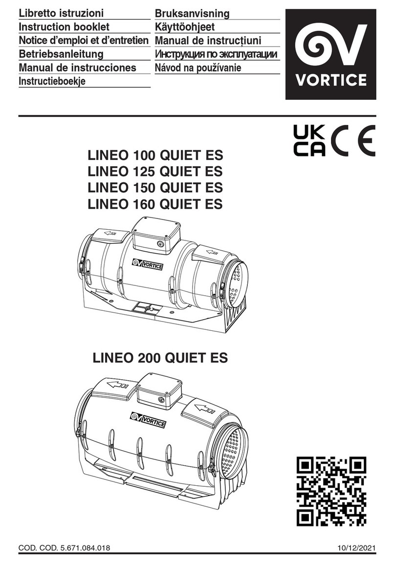 Vortice LINEO 100 QUIET Instruction booklet