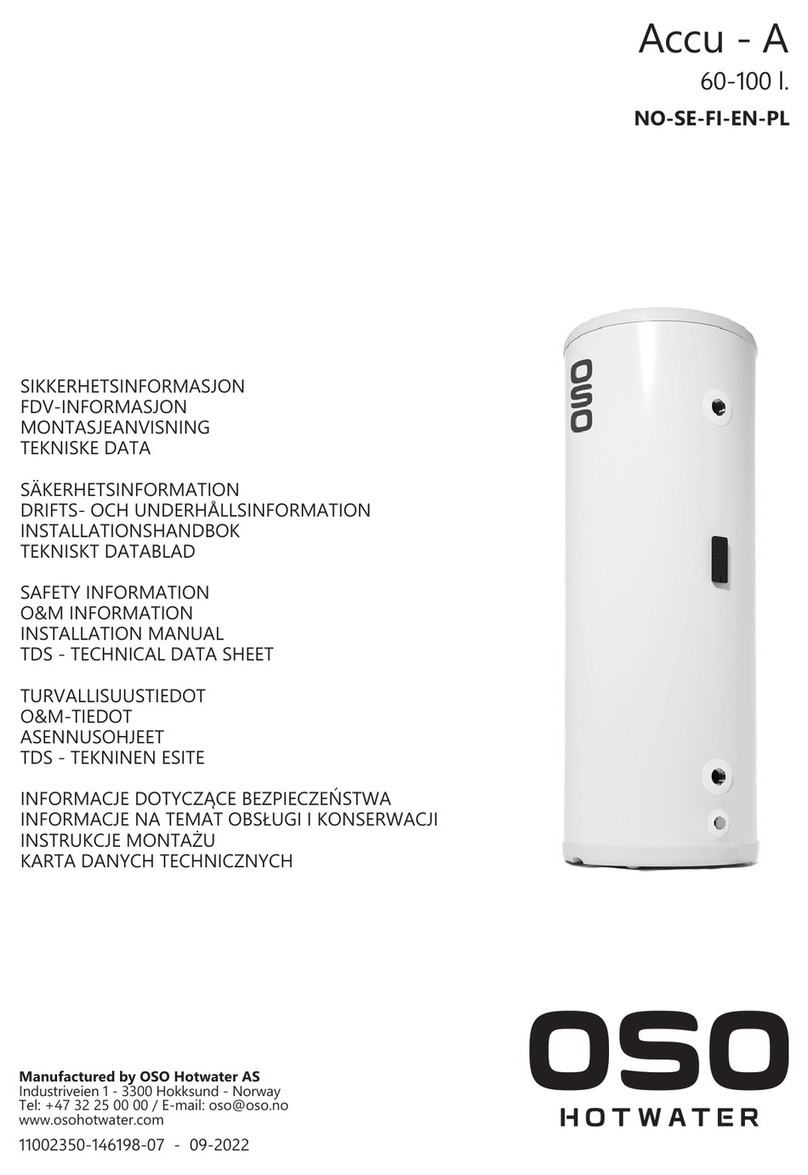 OSO HOTWATER Accu-A60 manual