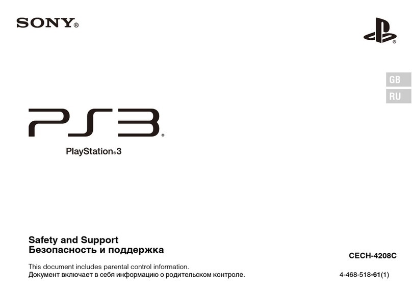 Sony PS3 CECH-4208C Safety and support Sony PS3 CECH-4208C Safety and support