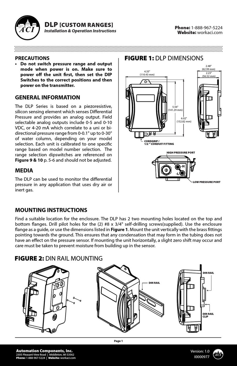 aci ACCESS series Installation & operation instructions aci ACCESS series Installation & operation instructions